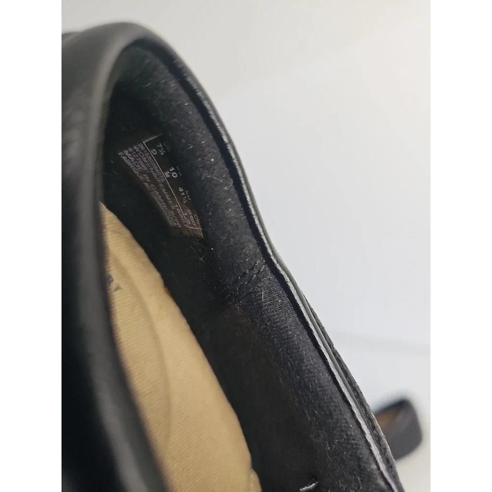 Clarks Collection CHEYN ONYX Black Leather Slip‎ Onn Loafer Flat SHOE Size 7.5 M